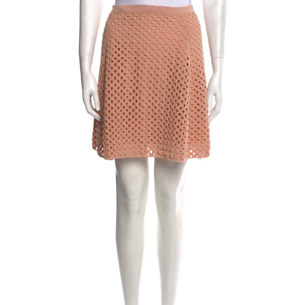 Theory Crochet Trim Mini Skirt